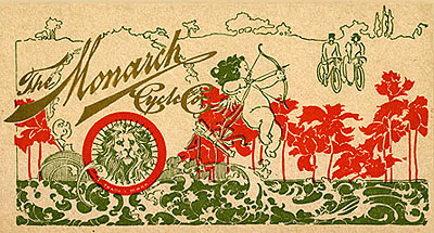 Even in 1894 the Monarch Bicycle Company of Chicago, Ill. understood what sold bicycles.  The company used this subtle approach as the cover of its catalog.  From the Advertising Ephemera Collection in the Rare Book, Manuscript, and Special Collections Library at Duke University.  DATABASE/REPRODUCTION NUMBER A0053.  DIGITAL ID http://scriptorium.lib.duke.edu/eaa/ephemera/A00/A0053/A0053-01-72dpi.html