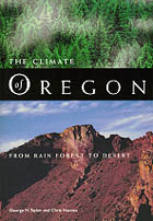 The Climate of Oregon From Rain Forest to Desert
by George H. Taylor and Chris Hannan

Weather is best understood as the state of the atmosphere on a given day or at a given time. Climate, on the other hand, looks at long-term averages of weather conditions. Or, as one seven-year-old explained to State Climatologist George Taylor, weather is what you get and climate is what you're supposed to get. 

The Climate of Oregon gathers into a single volume a range of fascinating and useful climate information. Using state-of-the-art two-color maps and detailed tables, the authors describe various climate elements, including precipitation, temperature, winds, humidity, snow, clouds, and the growing season. Monthly maps for precipitation, snow, and temperature reveal how Oregon's climate changes throughout the year. The book defines the nine distinct Oregon Climate Zones, examines the role of climate stations in reporting weather, and provides rich data from the state's most representative stations. 

Several years of unusual weather in the Pacific Northwest have generated great interest in large-scale climate change. Chapters on global warming and its impact on Oregon, El Nio and La Nia, climate changes and salmon populations, and long-term wet and dry cycles offer the latest findings on these topics. 

About the Authors
George H. Taylor is the State Climatologist for Oregon. A faculty member of Oregon State University's College of Oceanic and Atmospheric Science, he is Director of the Oregon Climate Service, the state's official repository for weather and climate information. He lives in Corvallis. Chris Hannan is a Research Assistant and Manager of Data Services at Oregon Climate Service. She lives in Wilsonville. 

Oregon State University Press 
September 1999. 7 x 10 inches. 224 pages. Illustrations. Two-color Maps. Glossary. Index.
ISBN 0-87071-468-6. Paperback $21.95