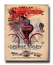 A pretty girl on a fast bike was considered risque at the turn of the century. Her appearance heralded a change in values and announced the arrival of the women's movement. 

Hyperlink to The Bicycle & the West, an explanation of George Rosey's 1897 Scorcher March and Two-Step, the misadventures of Corvallis' own Col. T.E. Hogg, what Leonardo da Vinci had to do with it and some amazing photographs from the period.