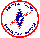 Amateur Radio Emergency Service logo and hyperlink