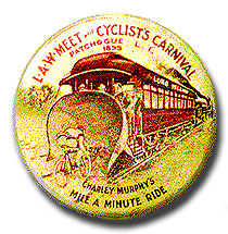 Mile-A-Minute Murphy earned his nickname by becoming the first man to pedal 60 miles per hour on a bicycle behind a special Long Island Rail Road train on June 30, 1899.  

Hyperlink to LI History.com.
