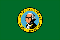 Washington State Flag and hyperlink to Access Washington web site